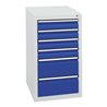 Stumpf Schubladenschrank Serie STS 410, 6 Schubladen enzianblau (4x100, 2x200mm)