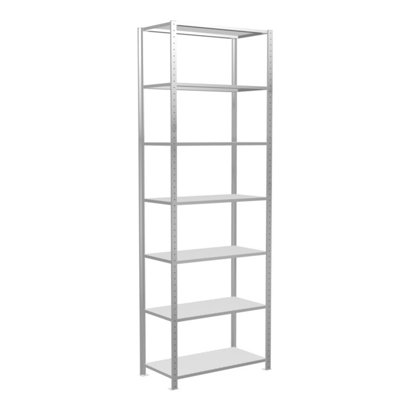 Schulte Grundregal Steckregal MULTIplus150 3000 x 1000 x 500 mm 7 Fachböden Kreuzstrebe RAL 7035 lichtgrau