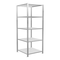 Schulte Grundregal Steckregal MULTIplus150 2000 x 750 x 800 mm 5 Fachböden Kreuzstrebe RAL 7035 lichtgrau