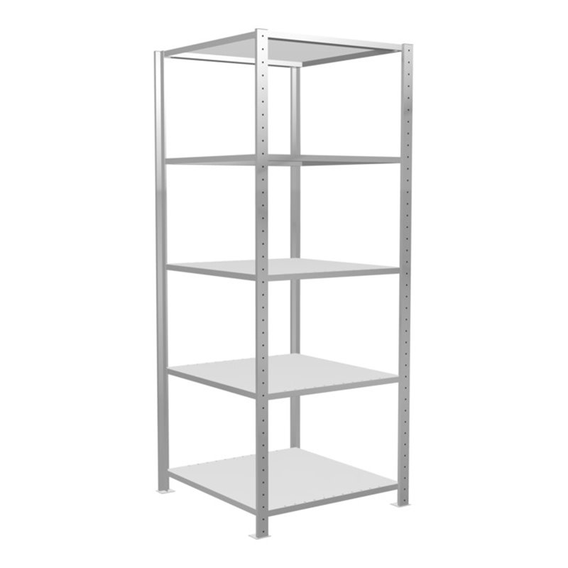 Schulte Grundregal Steckregal MULTIplus150 2000 x 750 x 800 mm 5 Fachböden Kreuzstrebe RAL 7035 lichtgrau