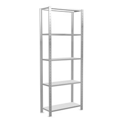 Schulte Grundregal Steckregal MULTIplus150 2000 x 750 x 300 mm 5 Fachböden Kreuzstrebe RAL 7035 lichtgrau