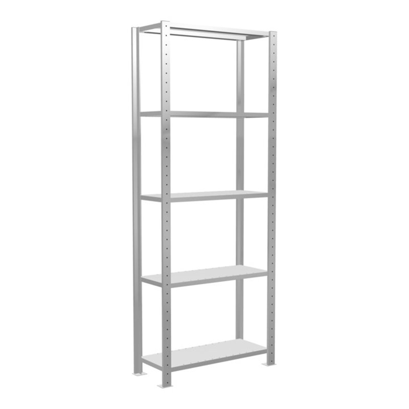 Schulte Grundregal Steckregal MULTIplus150 2000 x 750 x 300 mm 5 Fachböden Kreuzstrebe RAL 7035 lichtgrau