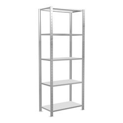 Schulte Grundregal Steckregal MULTIplus150 2000 x 750 x 400 mm 5 Fachböden Kreuzstrebe RAL 7035 lichtgrau