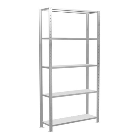 Schulte Grundregal Steckregal MULTIplus150 2000 x 1000 x 300 mm 5 Fachböden Kreuzstrebe RAL 7035 lichtgrau