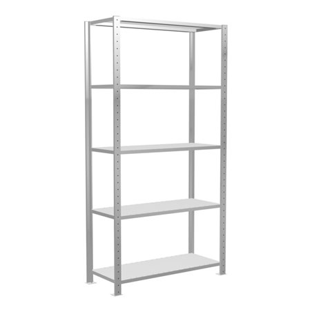 Schulte Grundregal Steckregal MULTIplus150 2000 x 1000 x 400 mm 5 Fachböden Kreuzstrebe RAL 7035 lichtgrau