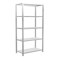 Schulte Grundregal Steckregal MULTIplus150 2000 x 1000 x 500 mm 5 Fachböden Kreuzstrebe RAL 7035 lichtgrau