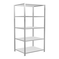 Schulte Grundregal Steckregal MULTIplus150 2000 x 1000 x 800 mm 5 Fachböden Kreuzstrebe RAL 7035 lichtgrau