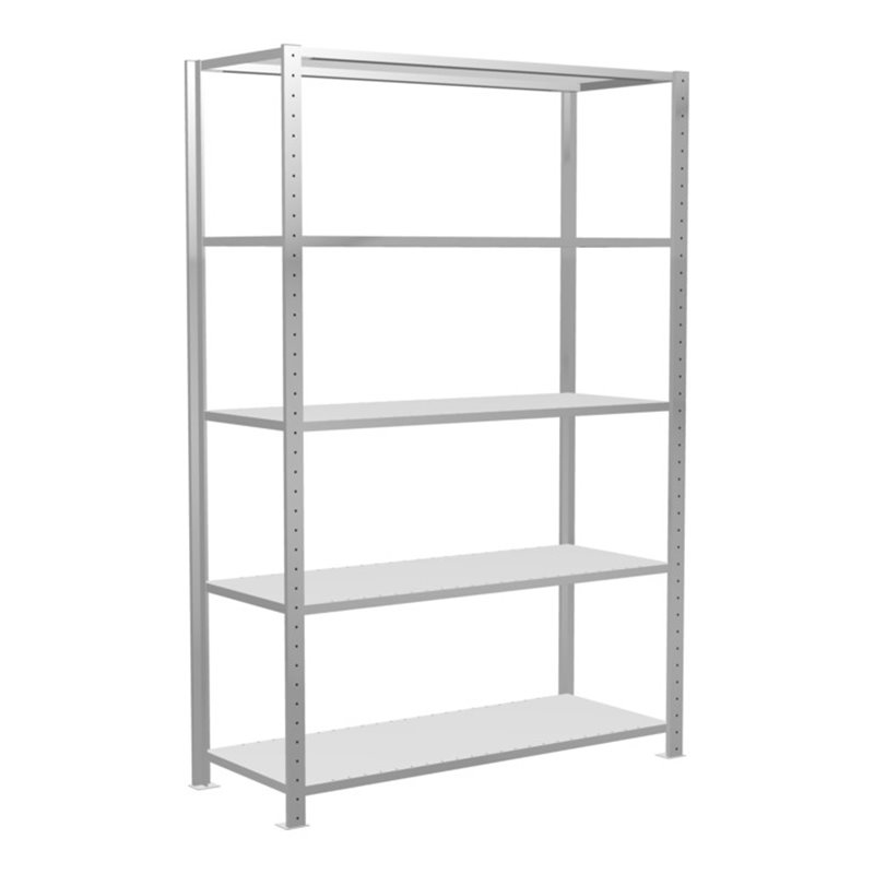 Schulte Grundregal Steckregal MULTIplus150 2000 x 1300 x 500 mm 5 Fachböden Kreuzstrebe RAL 7035 lichtgrau