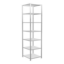 Schulte Grundregal Steckregal MULTIplus150 3000 x 750 x 800 mm 7 Fachböden Kreuzstrebe RAL 7035 lichtgrau