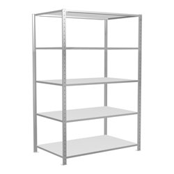 Schulte Grundregal Steckregal MULTIplus150 2000 x 1300 x 800 mm 5 Fachböden Kreuzstrebe RAL 7035 lichtgrau