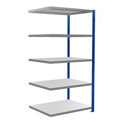 Schulte Anbauregal Steckregal MULTIplus250 2000 x 1000 x 800 mm 5 Fachböden Kreuzstrebe RAL 5010 enzianblau/verzinkt