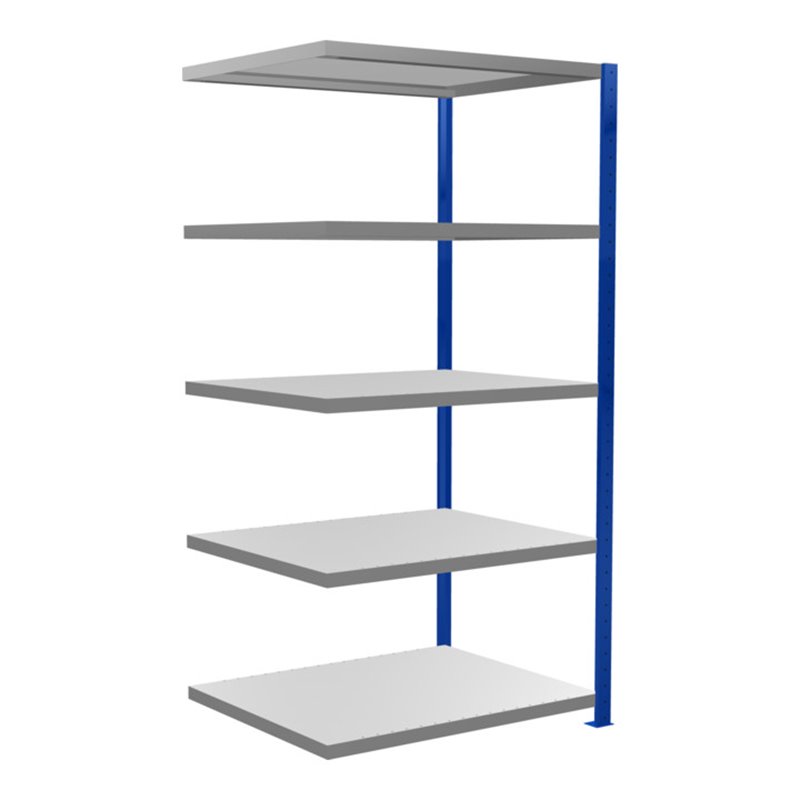 Schulte Anbauregal Steckregal MULTIplus250 2000 x 1000 x 800 mm 5 Fachböden Kreuzstrebe RAL 5010 enzianblau/verzinkt