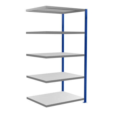 Schulte Anbauregal Steckregal MULTIplus250 2000 x 1000 x 800 mm 5 Fachböden Kreuzstrebe RAL 5010 enzianblau/verzinkt