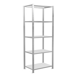 Schulte Grundregal Steckregal MULTIplus150 2000 x 750 x 500 mm 5 Fachböden Kreuzstrebe RAL 7035 lichtgrau