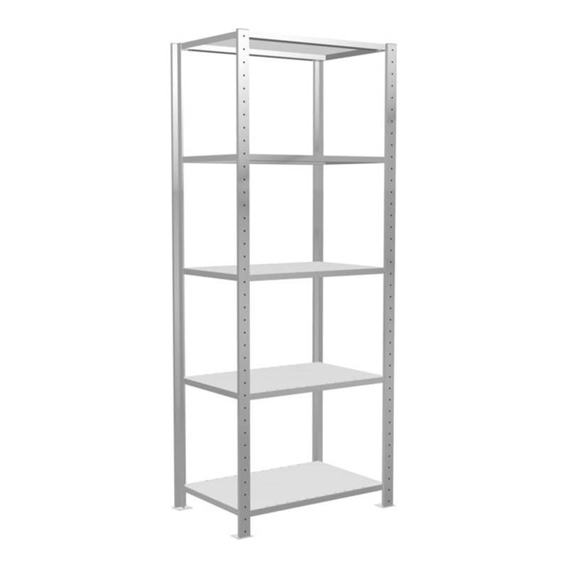 Schulte Grundregal Steckregal MULTIplus150 2000 x 750 x 500 mm 5 Fachböden Kreuzstrebe RAL 7035 lichtgrau