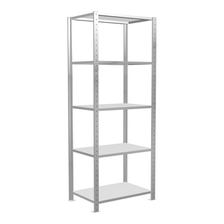 Schulte Grundregal Steckregal MULTIplus150 2000 x 750 x 500 mm 5 Fachböden Kreuzstrebe RAL 7035 lichtgrau