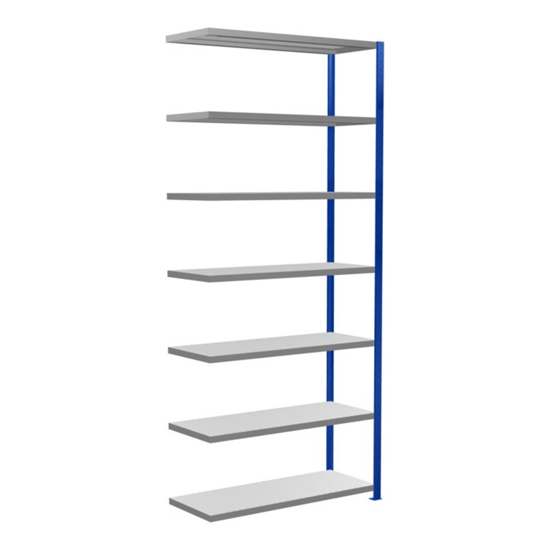 Schulte Anbauregal Steckregal MULTIplus250 3000 x 1300 x 500 mm 7 Fachböden Kreuzstrebe RAL 5010 enzianblau/verzinkt