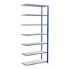 Schulte Anbauregal Steckregal MULTIplus250 3000 x 1300 x 500 mm 7 Fachböden Kreuzstrebe RAL 5010 enzianblau/verzinkt
