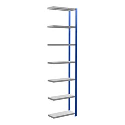 Schulte Anbauregal Steckregal MULTIplus250 3000 x 750 x 300 mm 7 Fachböden Kreuzstrebe RAL 5010 enzianblau/verzinkt/verzinkt