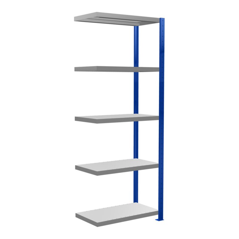 Schulte Anbauregal Steckregal MULTIplus250 2000 x 750 x 400 mm 5 Fachböden Kreuzstrebe RAL 5010 enzianblau/verzinkt/verzinkt