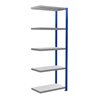 Schulte Anbauregal Steckregal MULTIplus250 2000 x 750 x 400 mm 5 Fachböden Kreuzstrebe RAL 5010 enzianblau/verzinkt/verzinkt