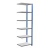 Schulte Anbauregal Steckregal MULTIplus250 2500 x 750 x 500 mm 6 Fachböden Kreuzstrebe RAL 5010 enzianblau/verzinkt/verzinkt