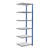 Schulte Anbauregal Steckregal MULTIplus250 2500 x 750 x 600 mm 6 Fachböden Kreuzstrebe RAL 5010 enzianblau/verzinkt/verzinkt