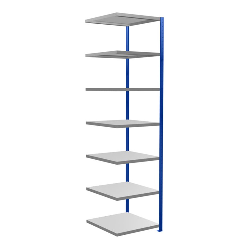 Schulte Anbauregal Steckregal MULTIplus250 3000 x 750 x 800 mm 7 Fachböden Kreuzstrebe RAL 5010 enzianblau/verzinkt/verzinkt