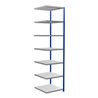 Schulte Anbauregal Steckregal MULTIplus250 3000 x 750 x 800 mm 7 Fachböden Kreuzstrebe RAL 5010 enzianblau/verzinkt/verzinkt