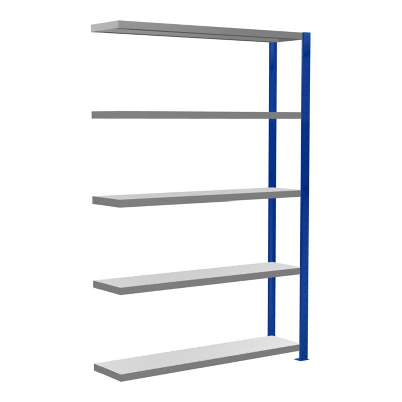 Schulte Anbauregal Steckregal MULTIplus250 2000 x 1300 x 300 mm 5 Fachböden Kreuzstrebe RAL 5010 enzianblau/verzinkt