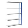 Schulte Anbauregal Steckregal MULTIplus250 2000 x 1300 x 300 mm 5 Fachböden Kreuzstrebe RAL 5010 enzianblau/verzinkt