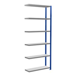 Schulte Anbauregal Steckregal MULTIplus250 2500 x 1000 x 300 mm 6 Fachböden Kreuzstrebe RAL 5010 enzianblau/verzinkt