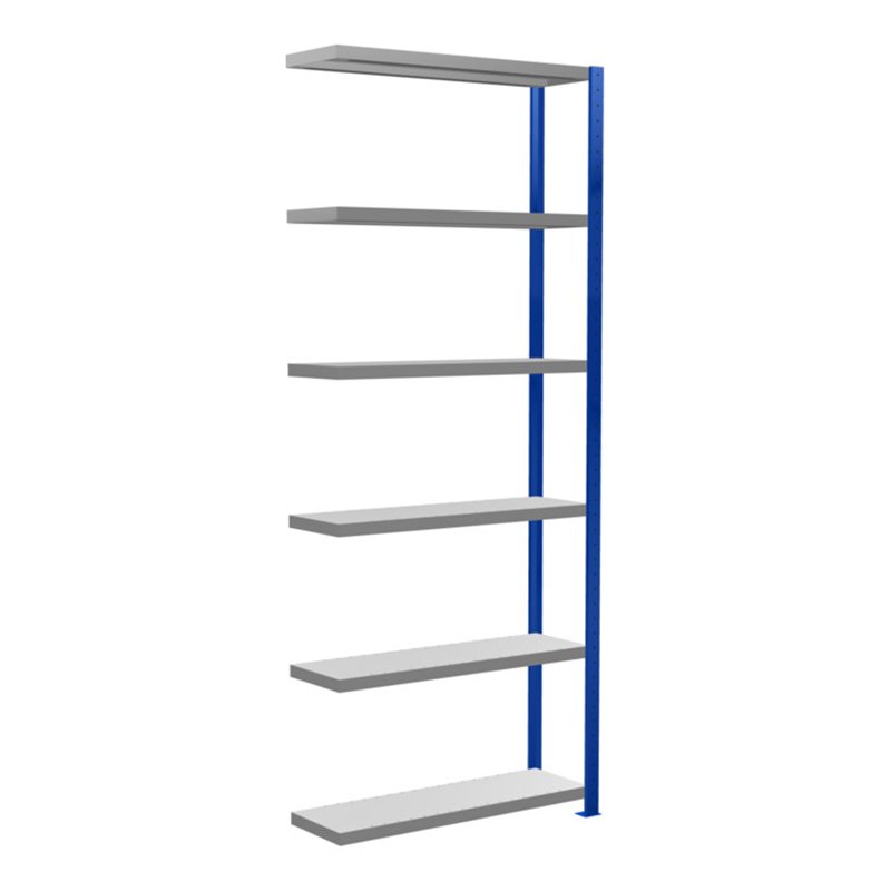 Schulte Anbauregal Steckregal MULTIplus250 2500 x 1000 x 300 mm 6 Fachböden Kreuzstrebe RAL 5010 enzianblau/verzinkt