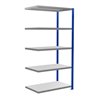 Schulte Anbauregal Steckregal MULTIplus250 2000 x 1000 x 600 mm 5 Fachböden Kreuzstrebe RAL 5010 enzianblau/verzinkt