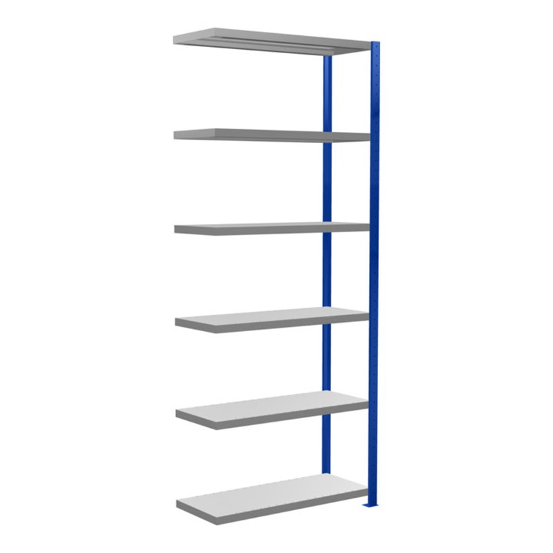 Schulte Anbauregal Steckregal MULTIplus250 2500 x 1000 x 400 mm 6 Fachböden Kreuzstrebe RAL 5010 enzianblau/verzinkt