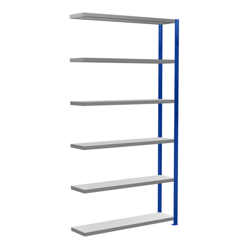 Schulte Anbauregal Steckregal MULTIplus250 2500 x 1300 x 300 mm 6 Fachböden Kreuzstrebe RAL 5010 enzianblau/verzinkt