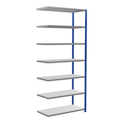 Schulte Anbauregal Steckregal MULTIplus250 3000 x 1300 x 600 mm 7 Fachböden Kreuzstrebe RAL 5010 enzianblau/verzinkt