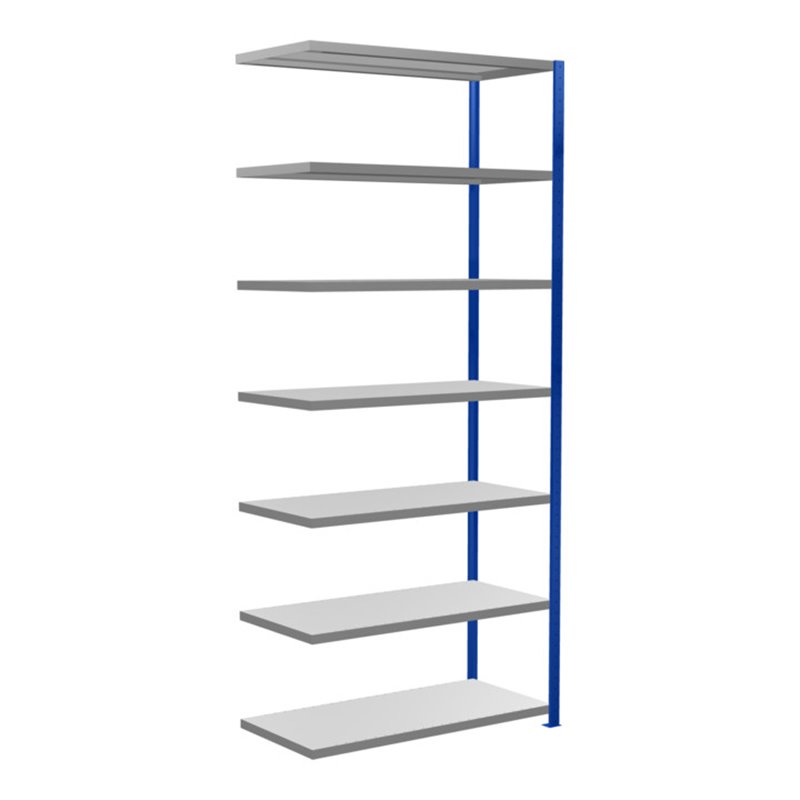 Schulte Anbauregal Steckregal MULTIplus250 3000 x 1300 x 600 mm 7 Fachböden Kreuzstrebe RAL 5010 enzianblau/verzinkt