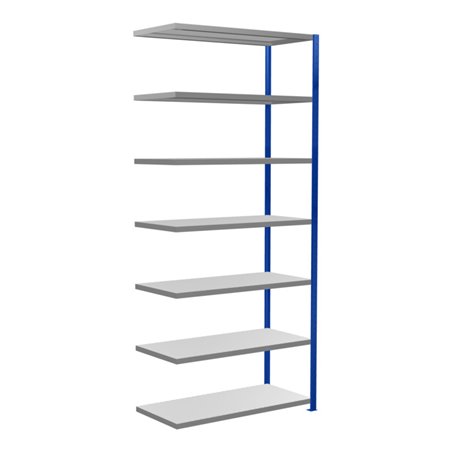 Schulte Anbauregal Steckregal MULTIplus250 3000 x 1300 x 600 mm 7 Fachböden Kreuzstrebe RAL 5010 enzianblau/verzinkt