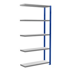 Schulte Anbauregal Steckregal MULTIplus250 2000 x 1000 x 300 mm 5 Fachböden Kreuzstrebe RAL 5010 enzianblau/verzinkt