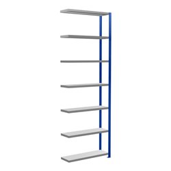 Schulte Anbauregal Steckregal MULTIplus250 3000 x 1000 x 300 mm 7 Fachböden Kreuzstrebe RAL 5010 enzianblau/verzinkt