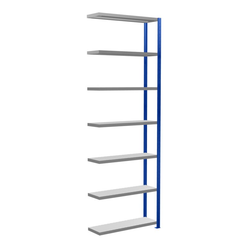 Schulte Anbauregal Steckregal MULTIplus250 3000 x 1000 x 300 mm 7 Fachböden Kreuzstrebe RAL 5010 enzianblau/verzinkt