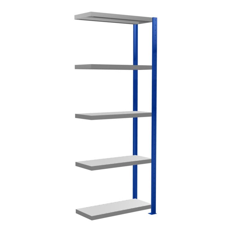 Schulte Anbauregal Steckregal MULTIplus250 2000 x 750 x 300 mm 5 Fachböden Kreuzstrebe RAL 5010 enzianblau/verzinkt/verzinkt