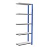 Schulte Anbauregal Steckregal MULTIplus250 2000 x 750 x 300 mm 5 Fachböden Kreuzstrebe RAL 5010 enzianblau/verzinkt/verzinkt