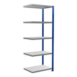 Schulte Anbauregal Steckregal MULTIplus250 2000 x 750 x 500 mm 5 Fachböden Kreuzstrebe RAL 5010 enzianblau/verzinkt/verzinkt