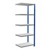 Schulte Anbauregal Steckregal MULTIplus250 2000 x 750 x 500 mm 5 Fachböden Kreuzstrebe RAL 5010 enzianblau/verzinkt/verzinkt