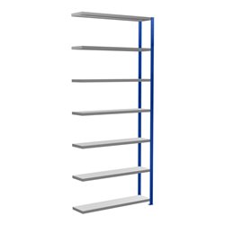 Schulte Anbauregal Steckregal MULTIplus250 3000 x 1300 x 300 mm 7 Fachböden Kreuzstrebe RAL 5010 enzianblau/verzinkt