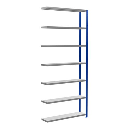 Schulte Anbauregal Steckregal MULTIplus250 3000 x 1300 x 300 mm 7 Fachböden Kreuzstrebe RAL 5010 enzianblau/verzinkt