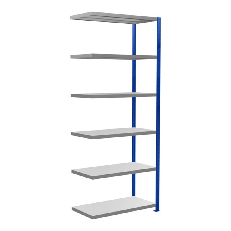 Schulte Anbauregal Steckregal MULTIplus250 2500 x 1000 x 500 mm 6 Fachböden Kreuzstrebe RAL 5010 enzianblau/verzinkt