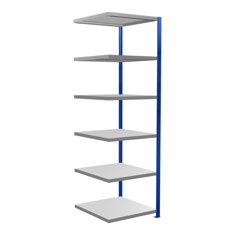 Schulte Anbauregal Steckregal MULTIplus250 2500 x 750 x 800 mm 6 Fachböden Kreuzstrebe RAL 5010 enzianblau/verzinkt/verzinkt